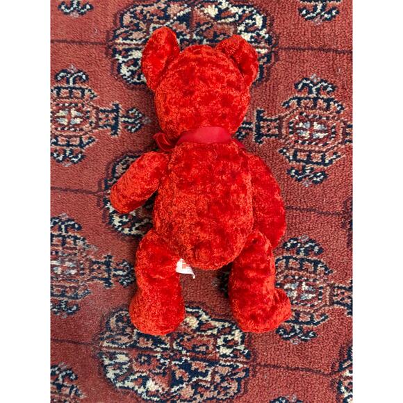 PBC International Crimson Red Valentines Plush Small 10" Teddy Bear - Picture 3 of 5